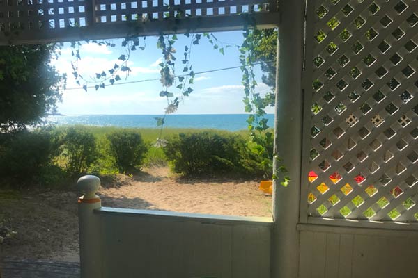 Beach front cottage view in Southampton, Ontario